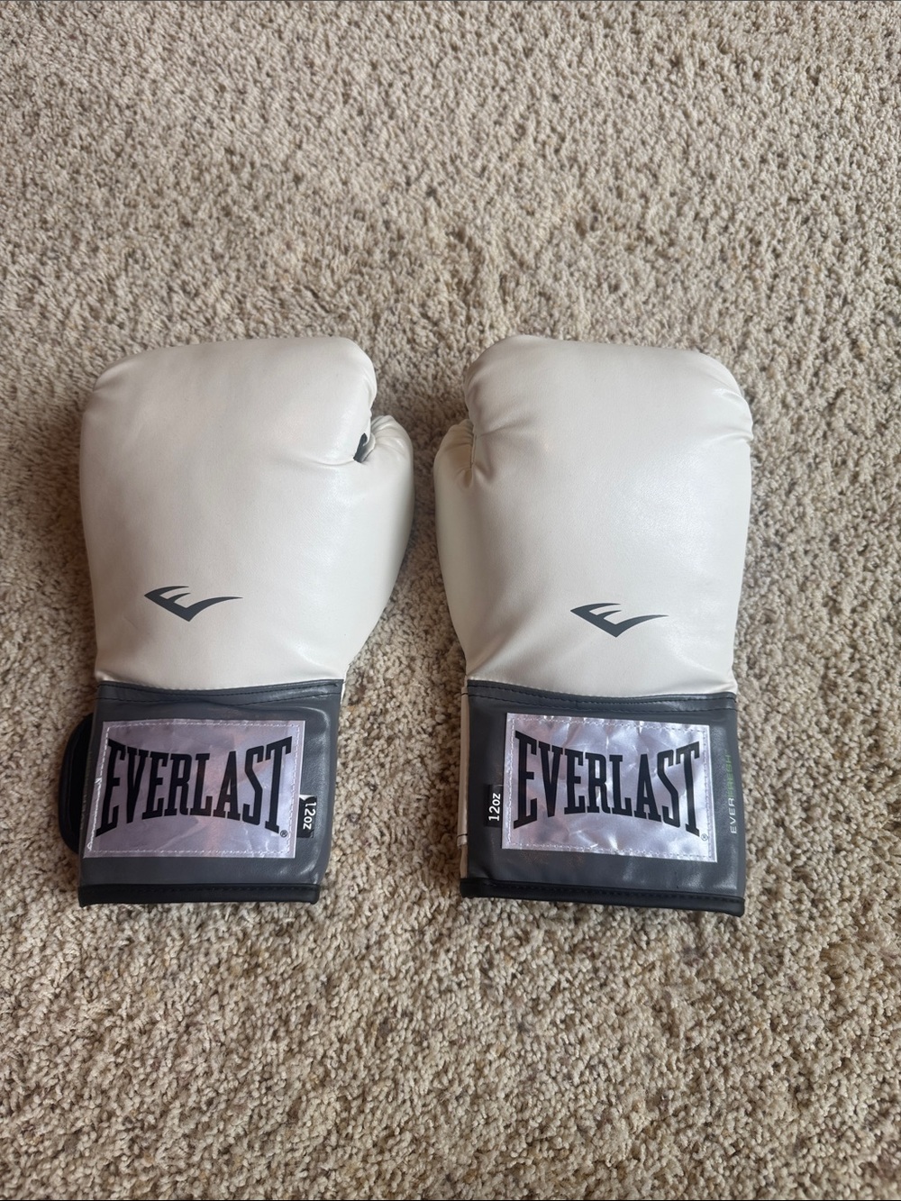 Like new!  12 ounce Everlast boxing gloves for smaller adults.